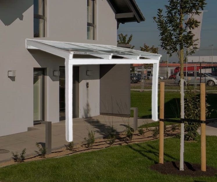 Vordach Holz Kundenbeispiel