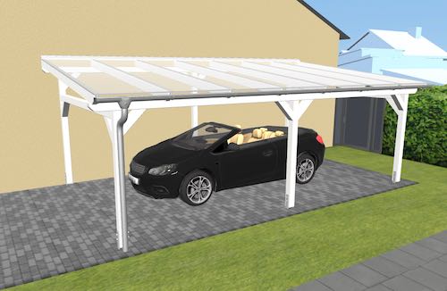 Freistehendes Carport aus Holz