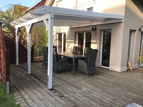 Carport Holz Stegplatten Weiß