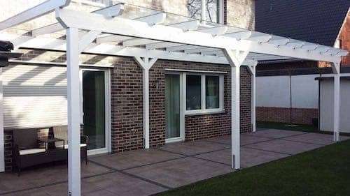 Holz Terrassenüberdachungen 3,06 x 2,0 Meter mit Glas